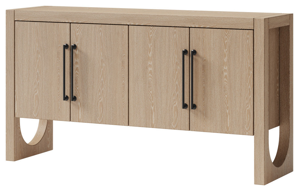 Modern Wood Sideboard, Dining Storage, TV Stand, Light Brown