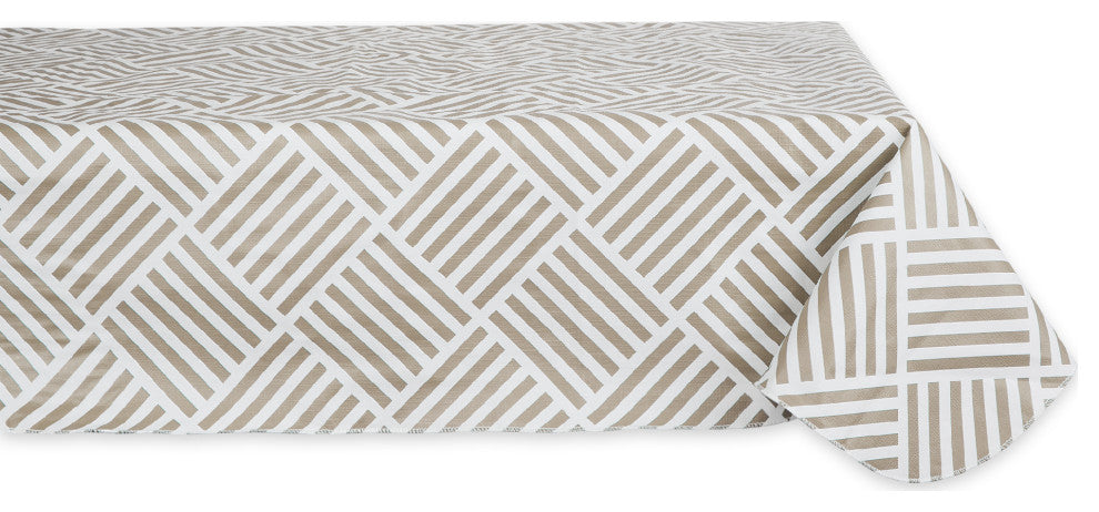 Stone Grid Vinyl Tablecloth 60x102