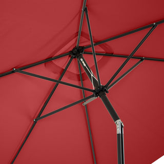 Pure Garden 10' Rectangular Patio Umbrella, Red