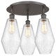 Cindyrella-3 Light 19" Flush Mount-Oil Rubbed Bronze, Seedy Glass Shade