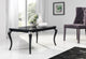 BRESSO Glass Top Coffee Table, Black