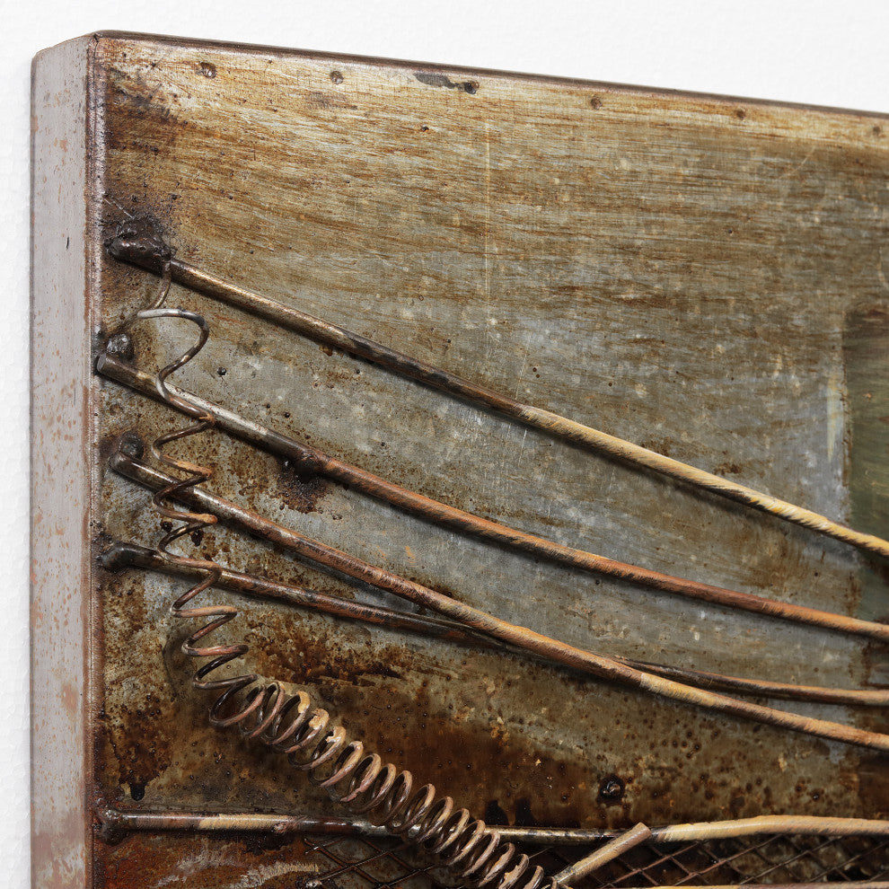 "Bridge to the City" Primo Mixed Media Hand Painted 3D Metal Wall Art