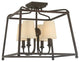 Crystorama 4 Light Dark Bronze Ceiling Mount