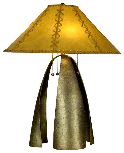 23"H Sedona Faux Leather Shade Table Lamp