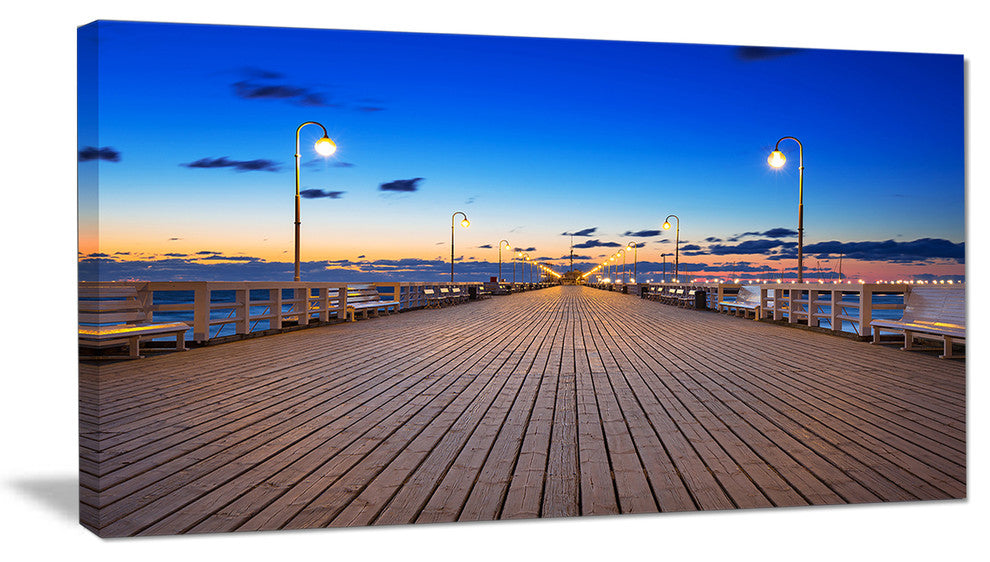 "Molo in Sopot at Baltic Sea" Canvas Print