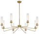 Baker Chandelier, Warm Brass, 8-Light