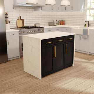 Palisade 48" Kitchen Island, Dark Oak, Engineered Marble