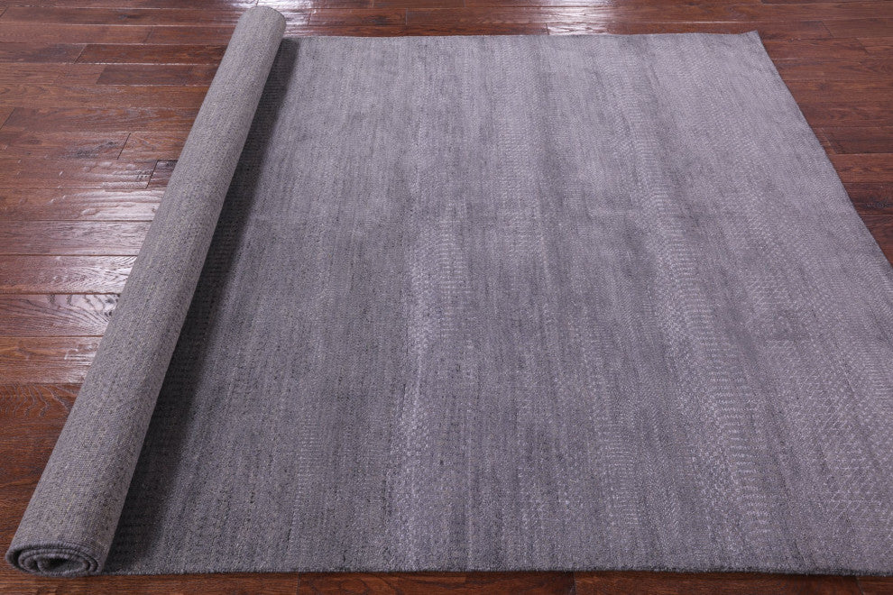 Savannah Grass Wool and Silk Hand Knotted Rug 6' 0" X 9' 2" Q11402