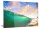 "Waves under Cloudy Sky" Seascape Glossy Metal Wall Art, 28"x12"