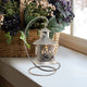 Metal Tabletop Lanterns, Silver, Set of 2