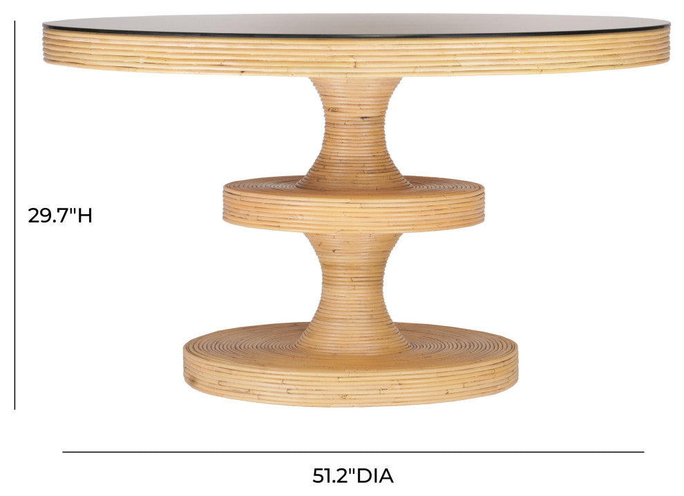 Apollonia Natural Rattan Round Dining Table