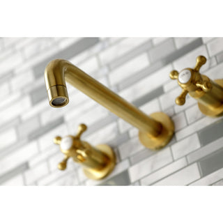 KS8027BX Two-Handle Wall Mount Tub Faucet, Brushed Brass