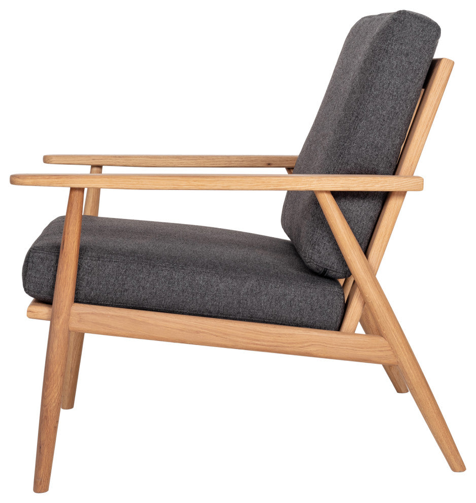 Mid - Century Modern Harper Lounge Chair Anthracite - Grey