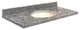 Quartz 49"x22" Vanity Top, Biscuit Bowl, Overture, Single Hole
