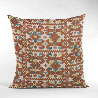 Plutus Multi-Color Morocco Damask Luxury Throw Pillow, 24"x24"