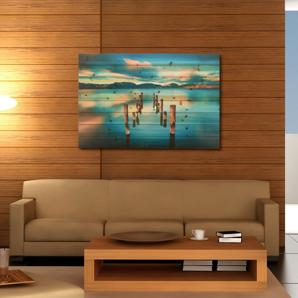 Evening Light Digital Print on Solid Wood Wall Art