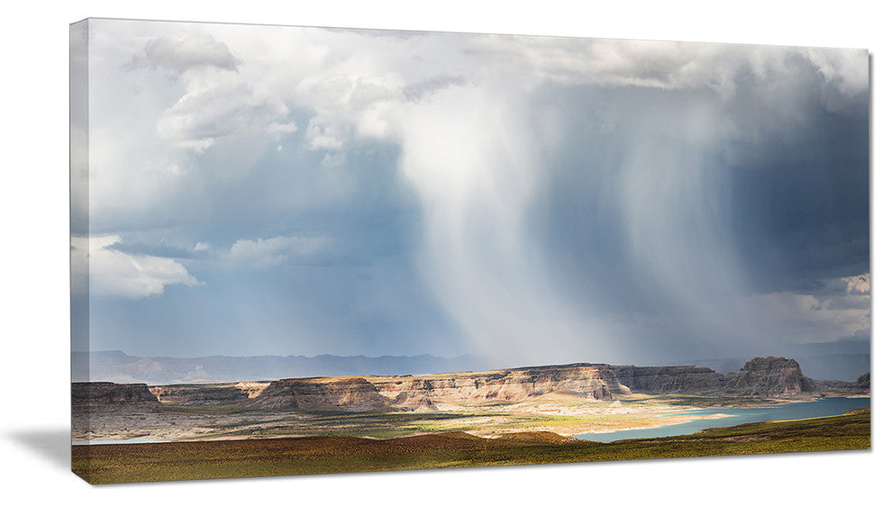 Lake Powell under Clouds, Landscape Canvas Art Print, 40x20