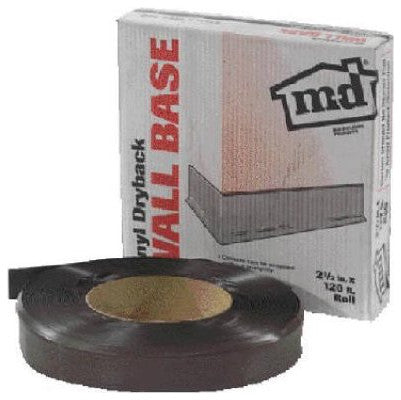 M-D Building Products 75457 "Scuff Resistant" Vinyl Wall  Base 4"X120' - Black
