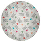 Bunnies and Eggs Easter Chenille Rug, Whisper White, 5' Round