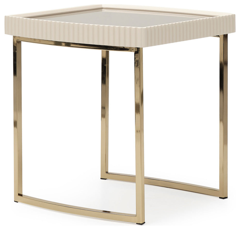 Lisbon Side Table, Silken Matte Cream