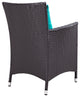 Espresso Turquoise Convene 11 Piece Outdoor Patio Dining Set