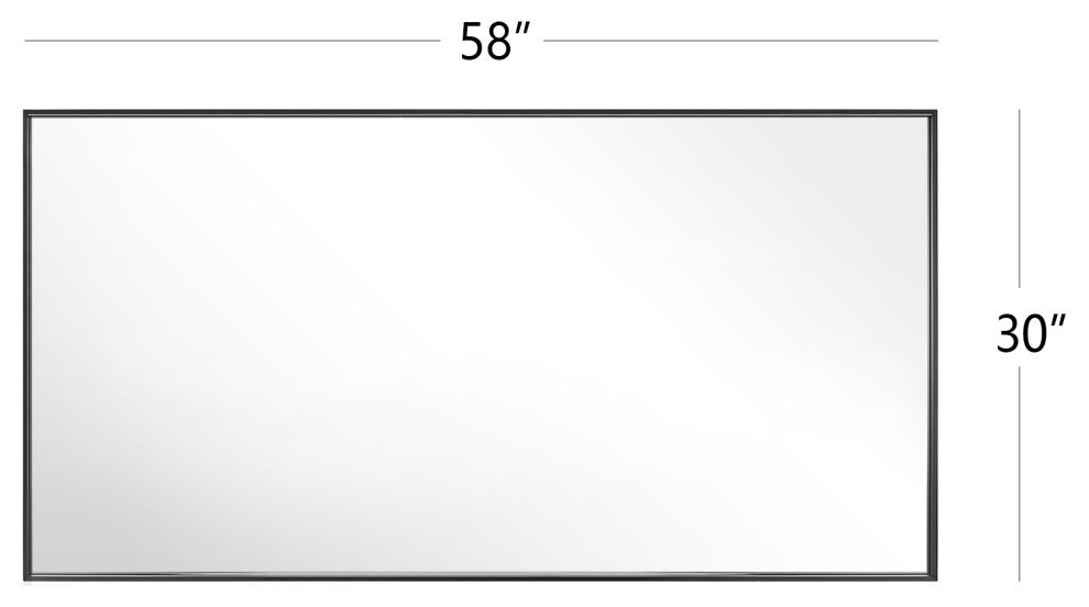 Rectangle Metal Framed Full Length Mirror, 58"x30"