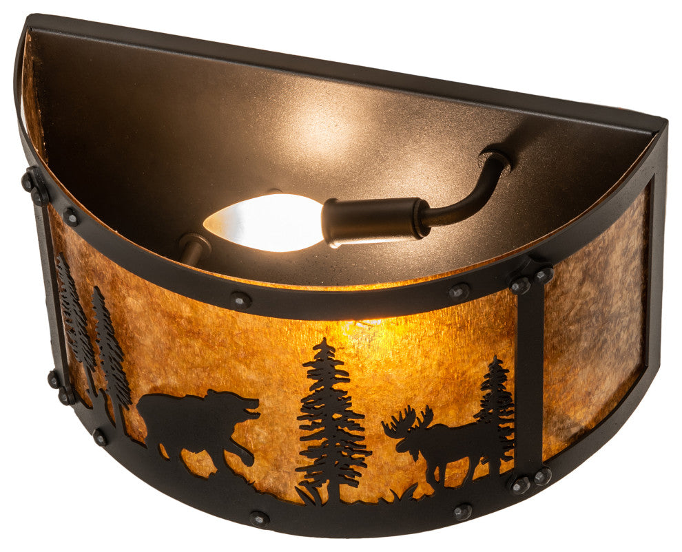 13.5 Wide Wildlife at Pine Lake Wall Sconce