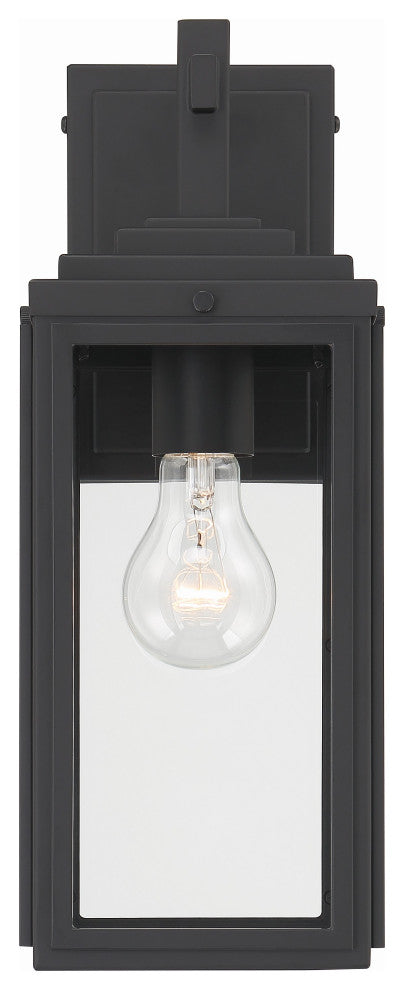 Byron 1-Light Matte Black Outdoor Wall Mount