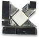 Marble Mosaic Border Decorative Tile Classic White Jade 2x2 Polished, 1 piece