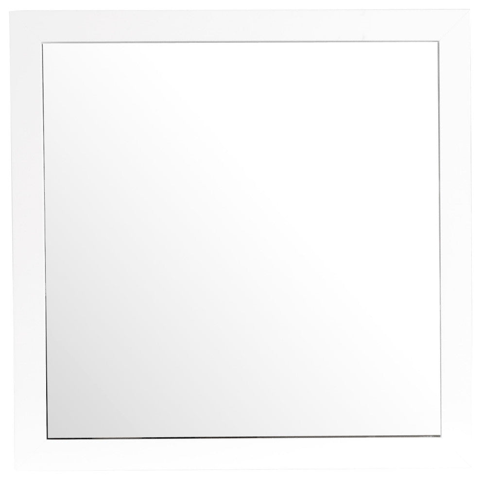 Somerset Mirror, Cherry, White