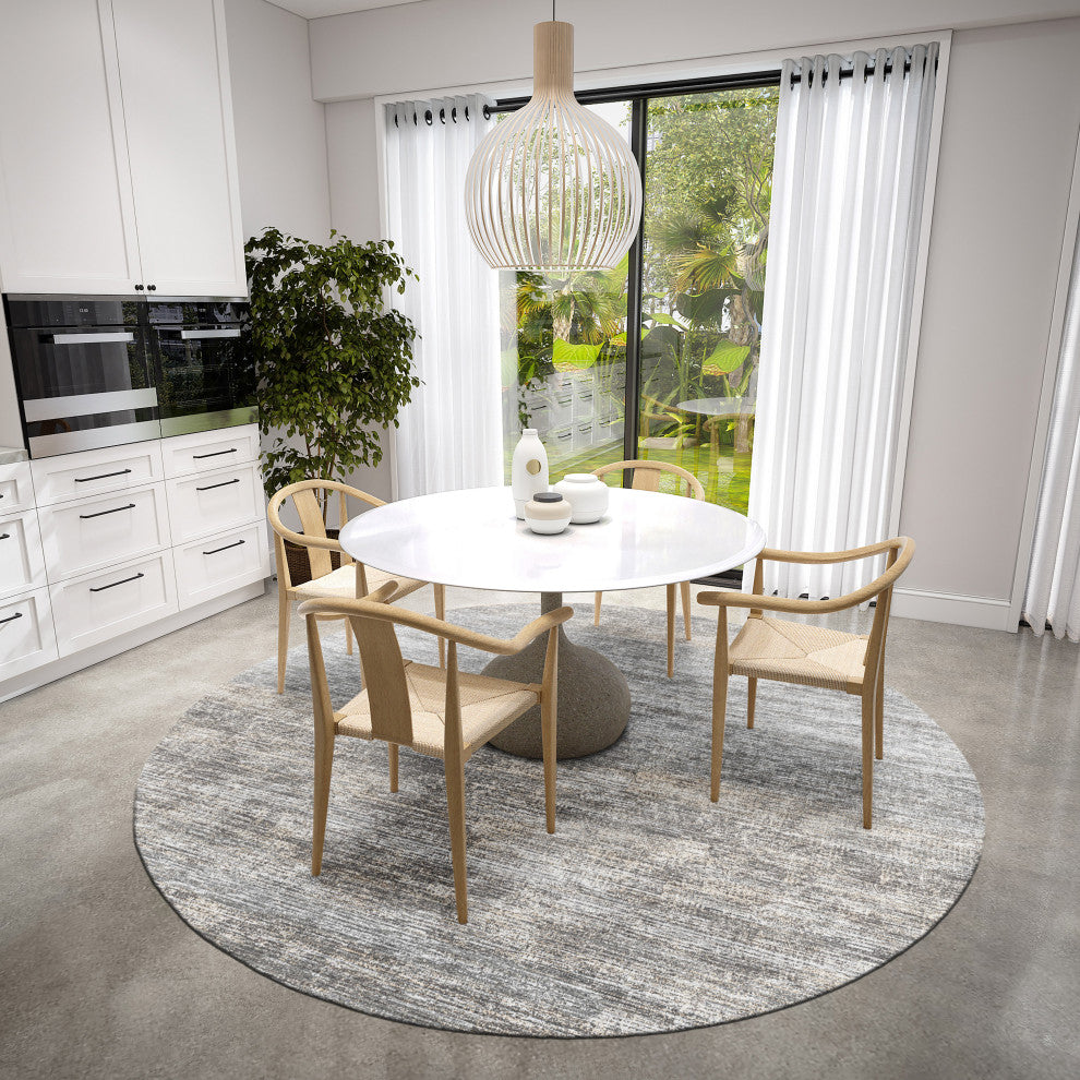Dalyn Ciara CR1 Graphite 6'x6' Round Rug