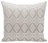 Fishbones Geometric Print Pillow, Rain Cloud, 16"x16"