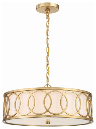 Libby Langdon for Crystorama Graham 6-Light Antique Gold Chandelier