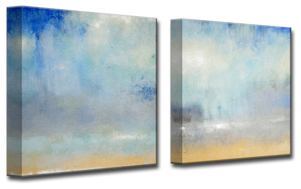 Ready2HangArt 'Coastal Downpour ' by Norman Wyatt Jr. 2 Piece Set, 20"x40"