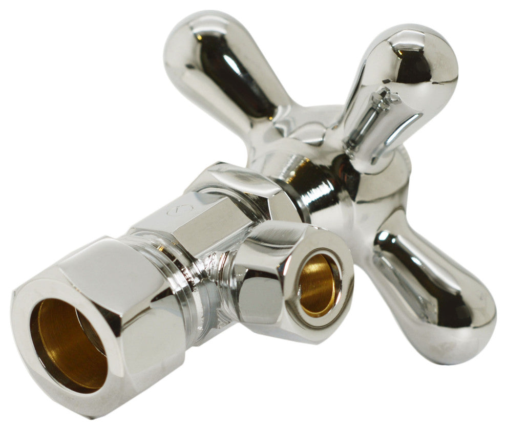 Supply Kit - 5/8" Od X 3/8" Od X 15" Corrugated In Polished Brass, Polished Nickel