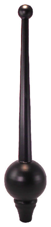 Dalvento -  Bostonian Finial- Black Matte on Steel-Medium