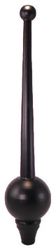 Dalvento -  Bostonian Finial- Black Matte on Steel-Medium