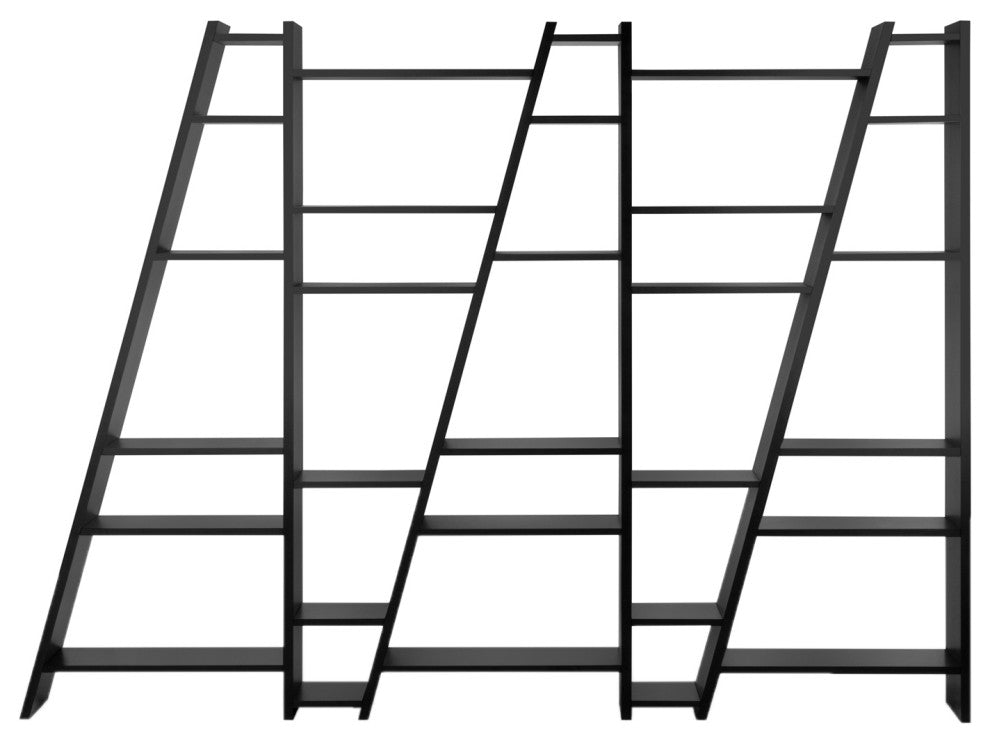 Tema Delta Modern Large Unique Display Shelving, Matte Black