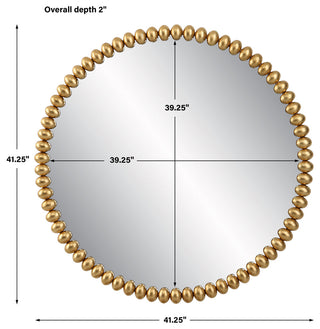 Uttermost Byzantine Round Gold Mirror