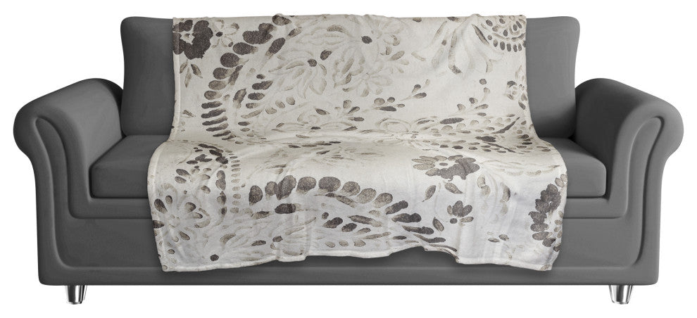 Vintage Paisley 7 50"x60" Coral Fleece Blanket