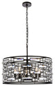 Elegant Lighting Kennedy 5-Light Pendant Black