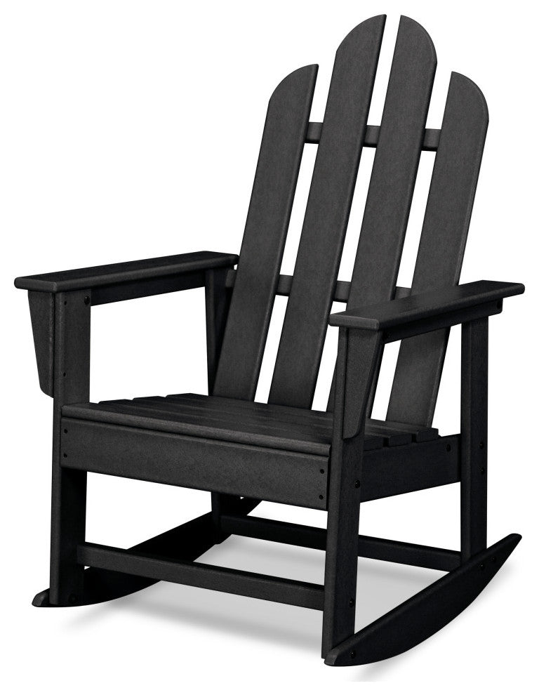 Polywood Long Island Rocking Chair, Black