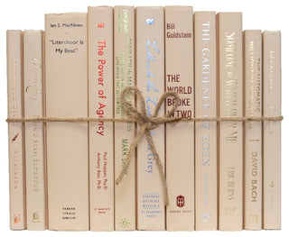 Decorative Books - Warm Sand Book Bundle - 1 foot of Pink Books