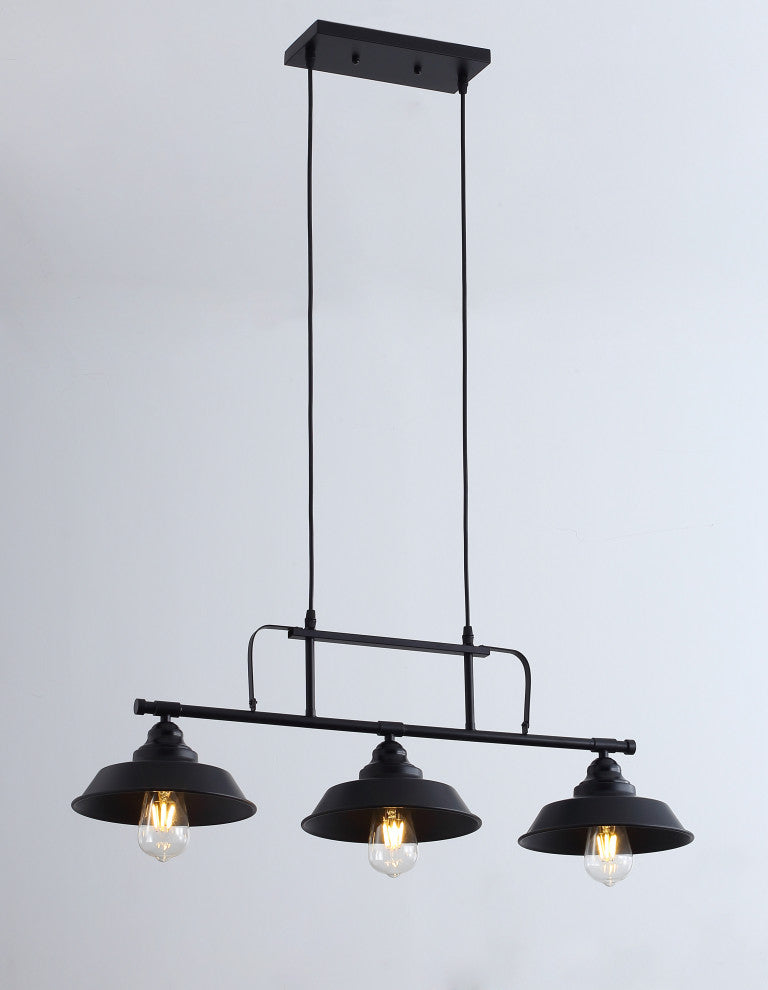 Industrial Black 3-Light Bell Shape Ceiling Pendant Lighting