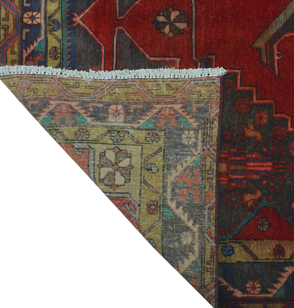 Vintage Distressed Darell Red Runner, 4'7x10'11