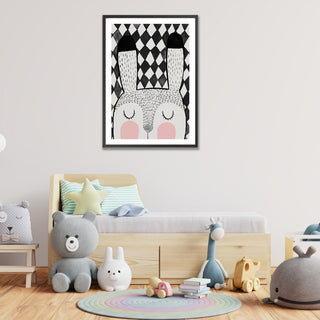 Kids Framed Art Print, Bunny by Treechild, 24"x36", Framed