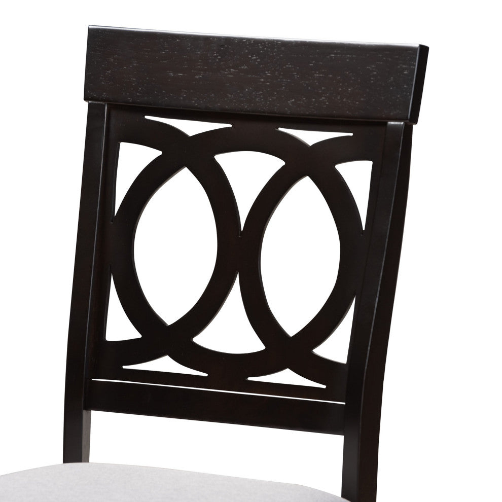 Rainier 5-Piece Dining Set, Gray/Dark Brown