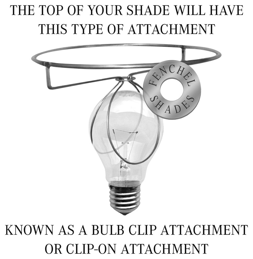 Fenchel Shades 5"x10"x8" Bulb Clip Attachment Empire Lamp Shade, Linen Bri