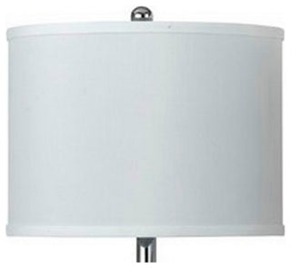 Benzara BM224674 Wall Lamp with Round Shade & 3 Way Push Button, Silver