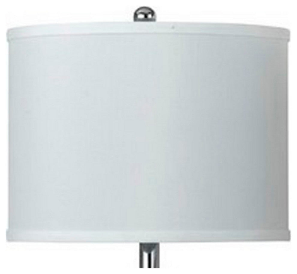 Benzara BM224674 Wall Lamp with Round Shade & 3 Way Push Button, Silver